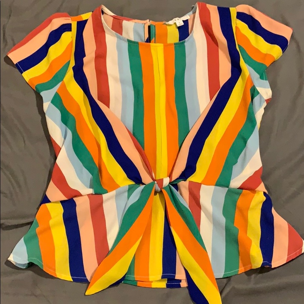 Multicolored stripped blouse
